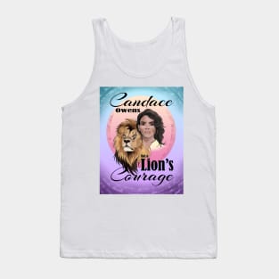 Candace Owens Lion Heart purple teal Tank Top